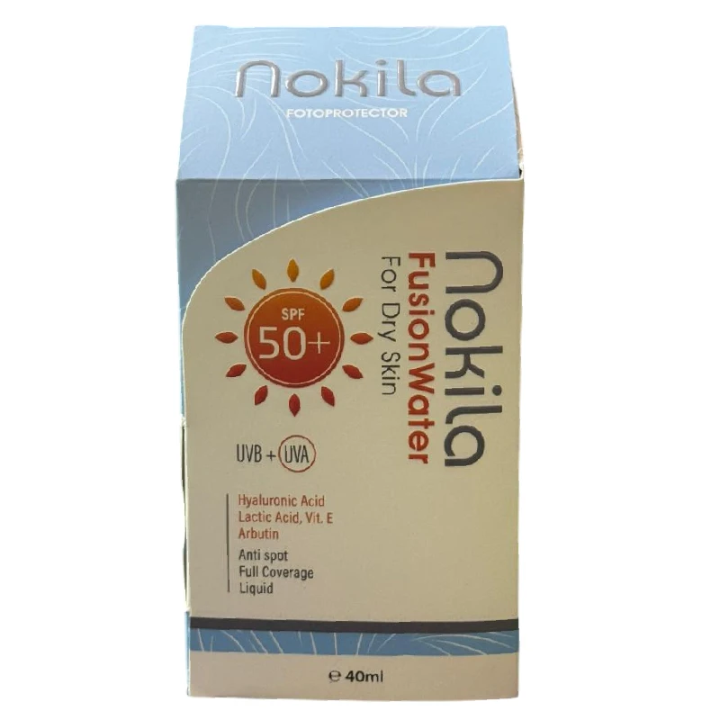 کرم ضد آفتاب نوکیلا nokila مناسب پوست خشک با spf +50 حجم 40 میل